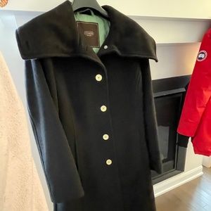 Coach black wool coat